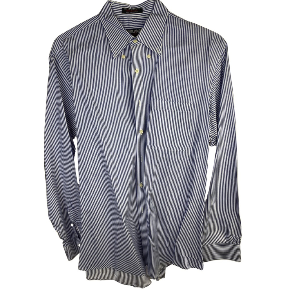 Kirkland Signature Men’s Long Sleeve Dress Shirt – 17 35 – Blue